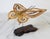 Mid 20th Century MId-Century Brutalist Brass Butterfly on Wood Stand For Sale - Image 5 of 9