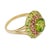 Vintage Peridot Tourmaline 14k Yellow Gold Double Halo Ring, Size 7 For Sale - Image 4 of 6