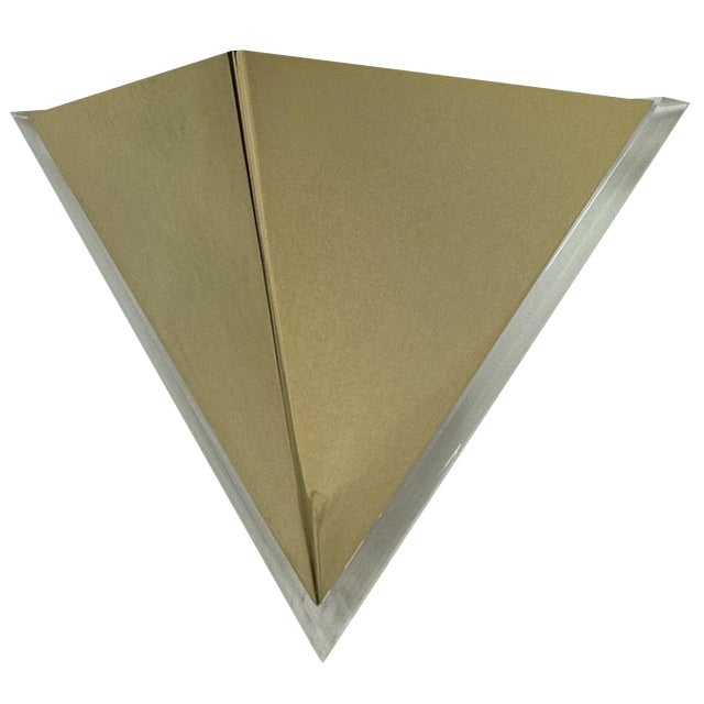 Vintage Acrylic Wall Lamps in Gold, 1970s, Set of 2 For Sale