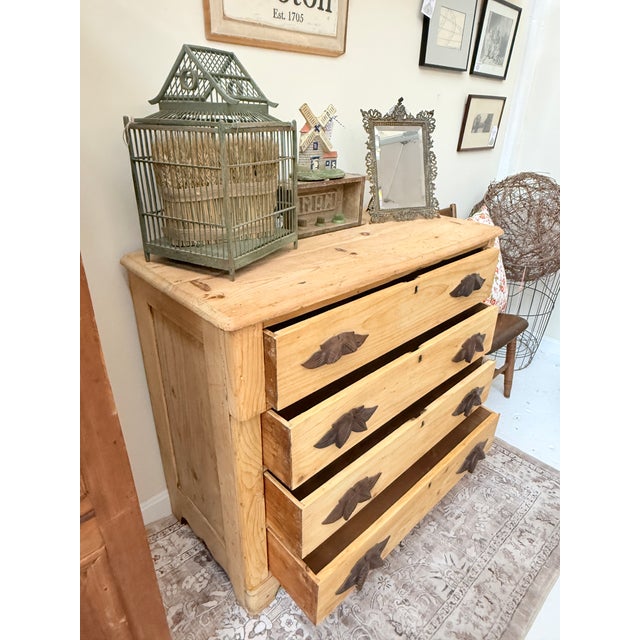 19th Century Antique Scrubbed Pine Chest of Drawers For Sale - Image 13 of 16