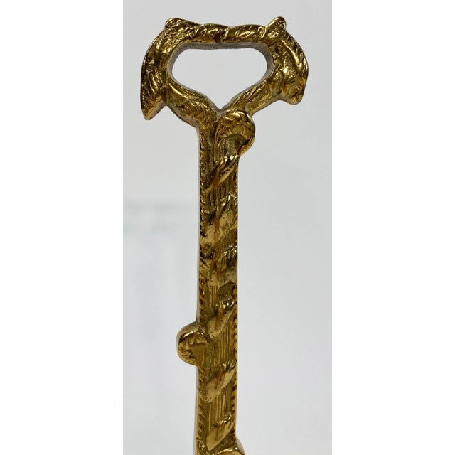 Antique Flower Basket Motif Cast Brass Doorstop For Sale In Kansas City - Image 6 of 7