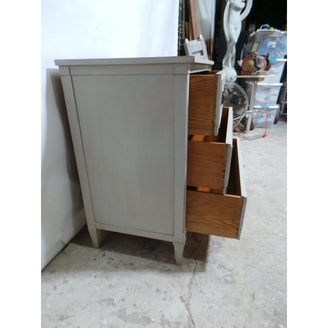 Gustavian Style Deep Drawer 3 Drawer Chest of Drawers For Sale - Image 11 of 11