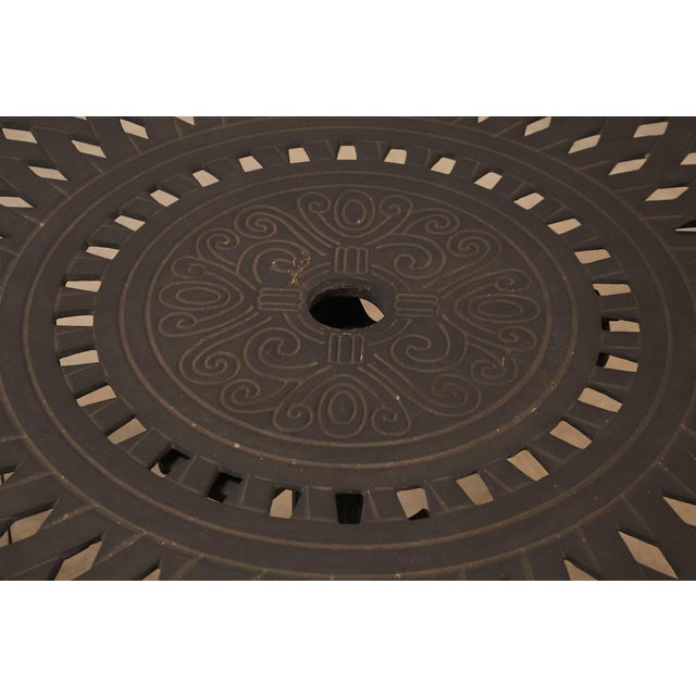 Outdoor Lifestyle Cast Aluminum Patio Dining Set For Sale - Image 9 of 18