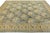 Textile Antique Mahal Rug With Muted Ochre and Indigo Blue Floral Medallions For Sale - Image 7 of 12