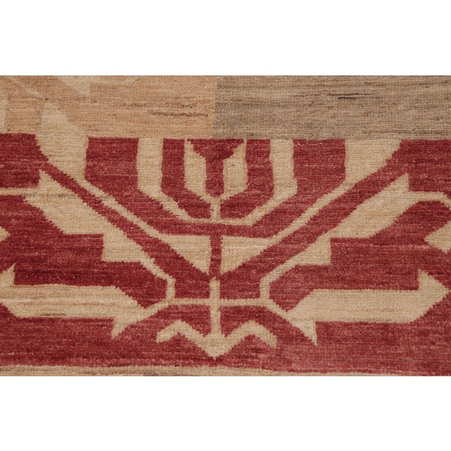 Textile Modern Gabbeh Tan/Red Wool Rug - 9'0'' X 11'4'' For Sale - Image 7 of 10