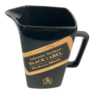 Vintage Black Barware Water Pitcher for Johnny Walker Black Label 1970's
