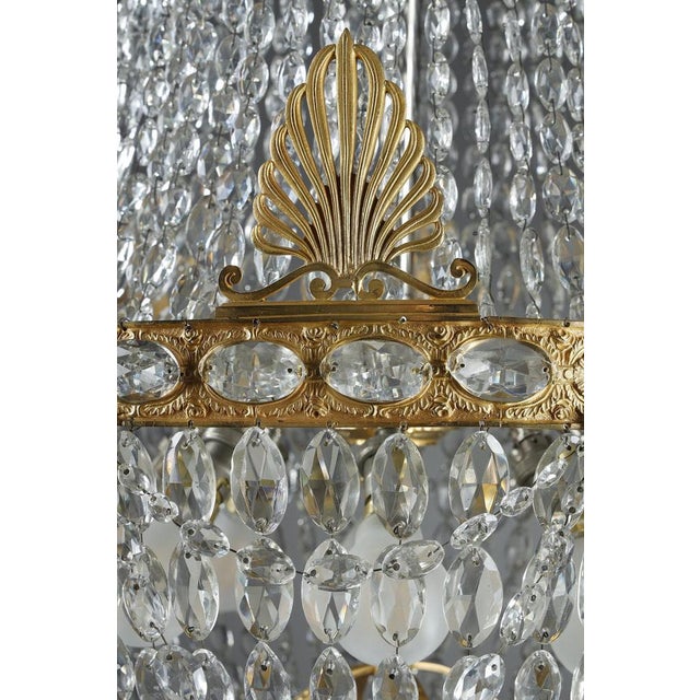 Empire Style Balloon Chandelier with Pendants, 1870 For Sale - Image 18 of 18