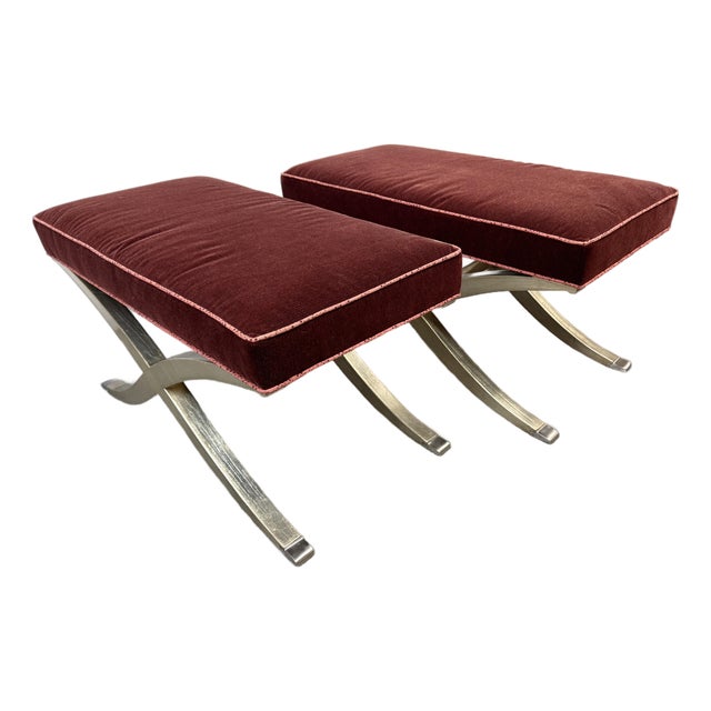 Jan Showers Claudette Benches, Pair For Sale