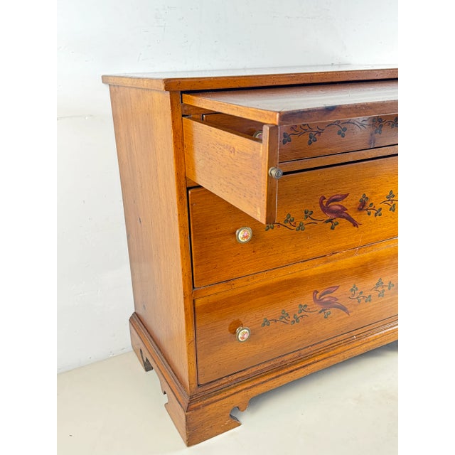 American 1980’s Pine-Tique 3 Drawer Bachelors Chest With Pullout Desk. For Sale - Image 3 of 11