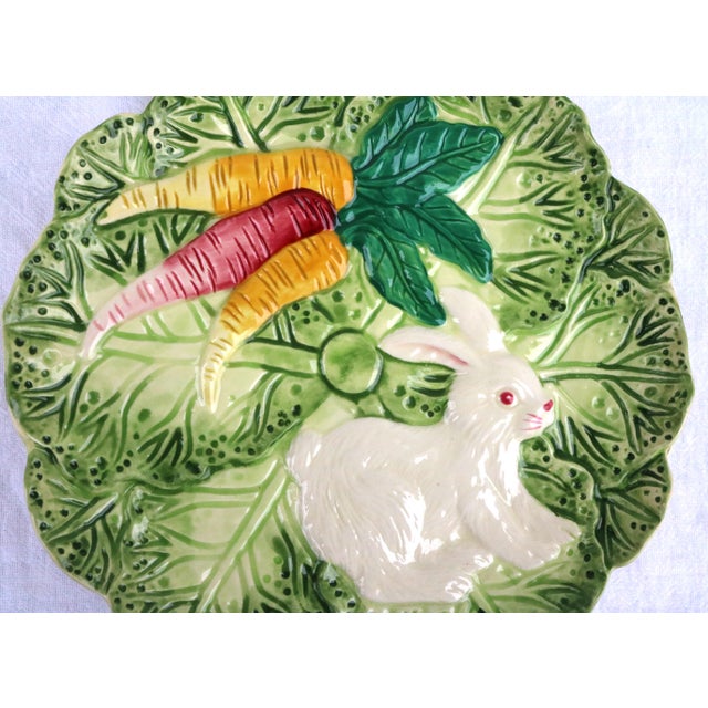 1990's Strata Group Bunny Lane Majolica Dessert/Salad Plates-Set of 8 For Sale - Image 12 of 12