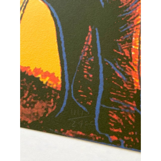 Tangerine Andy Warhol Vintage 1986 Limited Edition Endangered Species Large Fine Art Lithograph Print " African Elephant " 1983 For Sale - Image 8 of 12