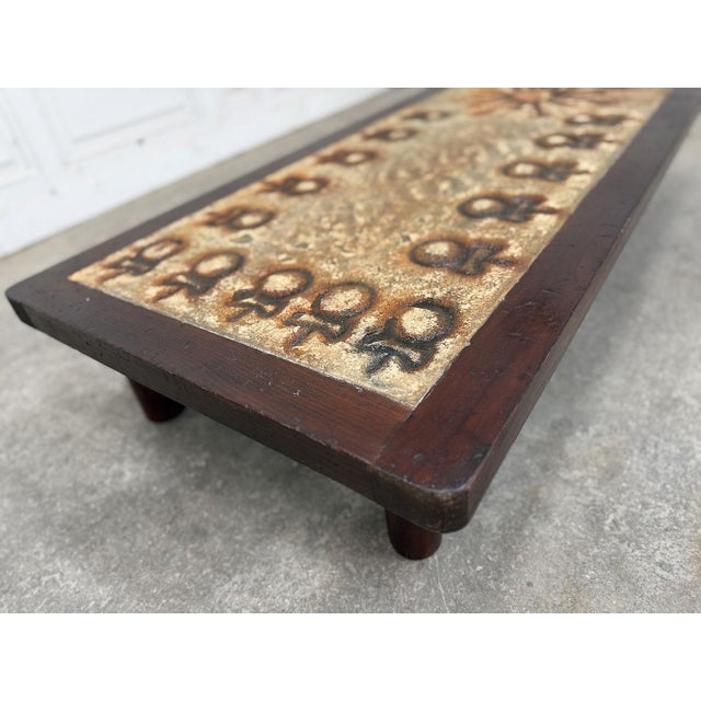 1960s Chaty Enameled Lava Table from Vallauris, 1960s For Sale - Image 5 of 7