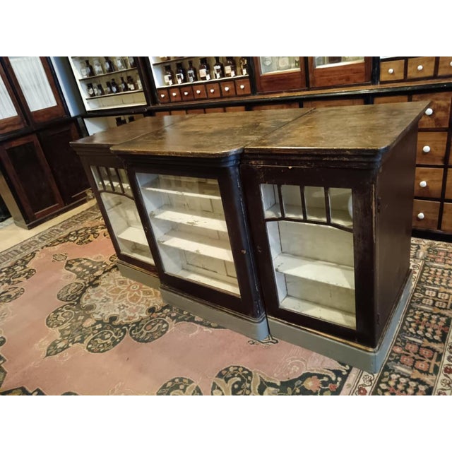 Pharmacy Display Cabinet and Drawer Counter, Late 19th Century For Sale - Image 3 of 18