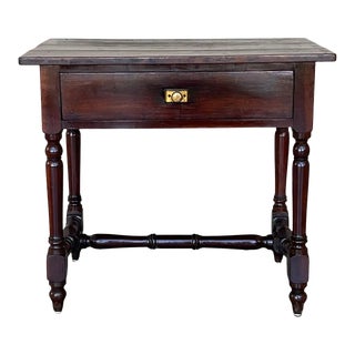 Spanish Country Pine "Mobila " Side Table With Drawer For Sale