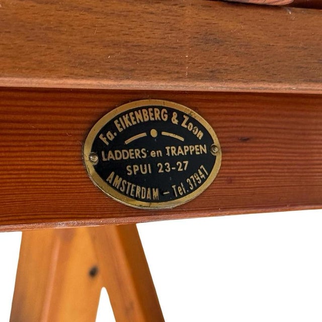 Antique Foldable Library Stairs from Fa. Eikenberg & Zoon, Early 1900s For Sale - Image 10 of 11