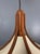 Teak and Linen Umbrella Pendant Lamp attributed to Domus, 1970s For Sale - Image 14 of 15