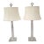Late 20th Century Chelsea House Baccarat Style Crystal Glass Table Lamps With Shades - a Pair For Sale