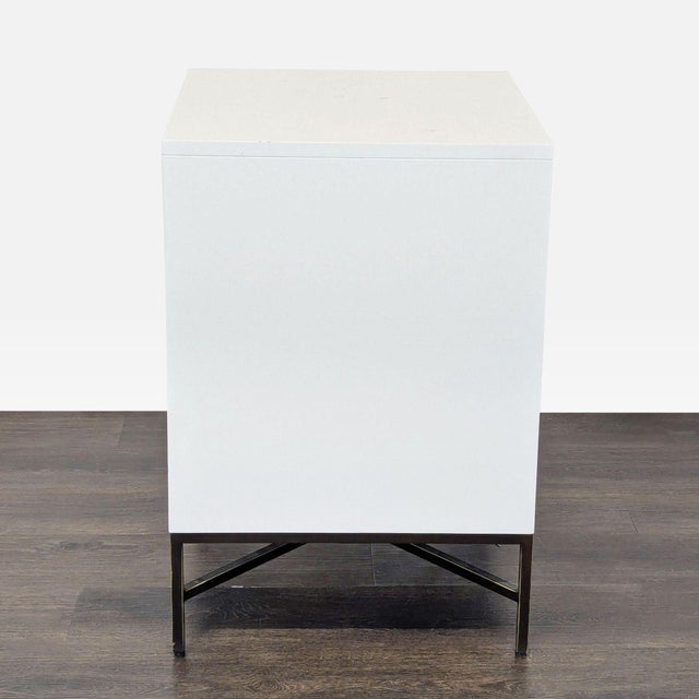 2020s West Elm Wood Tiled Nightstand For Sale - Image 5 of 9