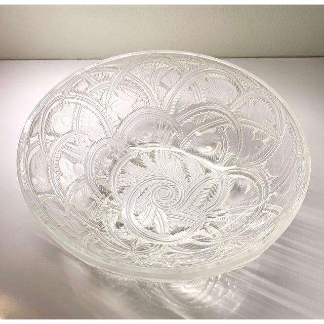 Lalique France "Pinsons" Bowl 9 1/4"" Diameter x 3 5/8" Tall