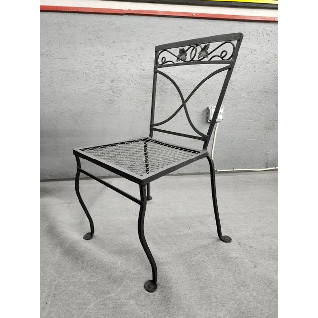 Early 20th Century Early 20th Century Salterini Mt. Vernon Wrought Iron Patio Chairs - Set of 8 For Sale - Image 5 of 11