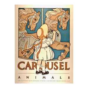 Carousel Animals: A Limited Edition Goines Graphic Art Poster, 1984
