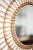 French Mid-Century Sunburst or Starburst Mirror of Bamboo & Rattan (Dia 27 3/8) For Sale - Image 10 of 11