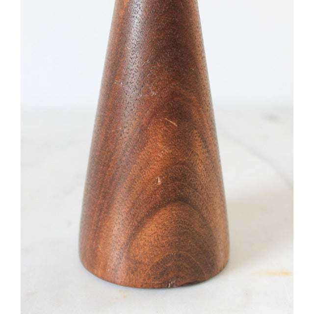 Mid 20th Century Mid-Century Teak Candle Holder For Sale - Image 5 of 5