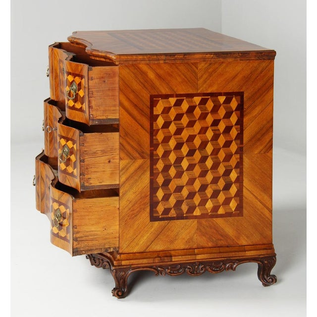 Wood Baroque Chest of Drawers, Germany, 1760s For Sale - Image 7 of 10