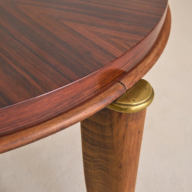 Wood French Art Deco Sycamore Maple Coffee Table by Maurice Jallot, 1940s For Sale - Image 7 of 9