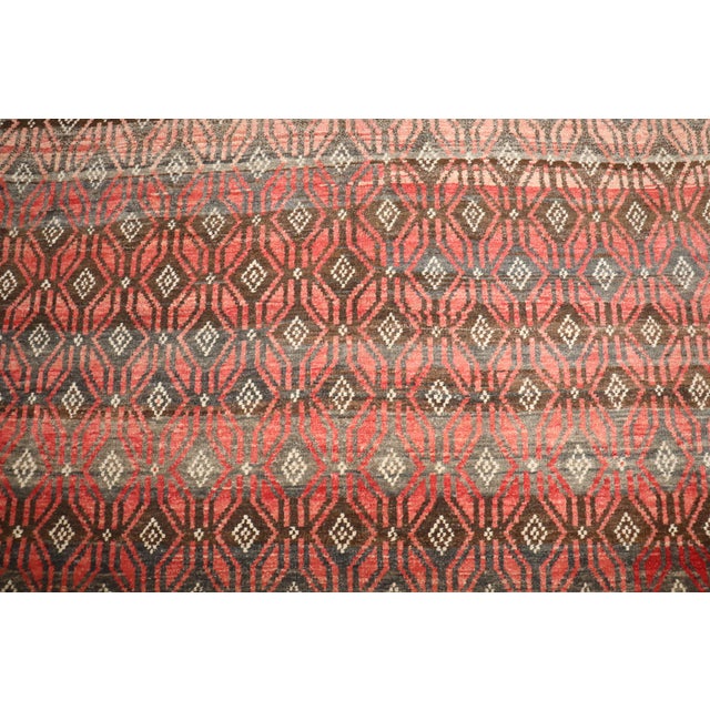 Folk Art Vintage Zabihi Collection Tribal Turkish Rug - 6'8" x 9'4" For Sale - Image 3 of 12
