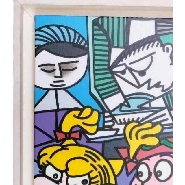 Signed Gudmundur Erró Oil on Canvas, Framed Pop Art Figurative Composition For Sale - Image 4 of 8