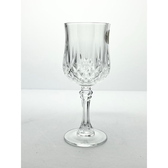 Cristal d' Arques Cristal D’Arques “Longchamp” Crystal Wine Glasses - Set of 12 For Sale - Image 4 of 8