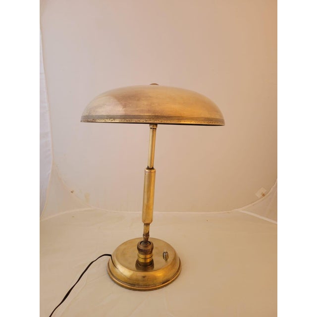 Brass Table Lamp by Giovanni Michelucci for Lariolux, Italy, 1940s For Sale - Image 11 of 18