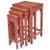 Chinese Red Lacquered Nest of Quarteto Tables For Sale - Image 10 of 10