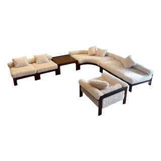 Minimalistic Modular Sofa Set by Waldmann, Gölz & Schmidt for Durlet, 1970s, Set of 6 For Sale