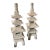 Vintage Matched Pair of Stone/Concrete Pagoda Garden Ornaments For Sale