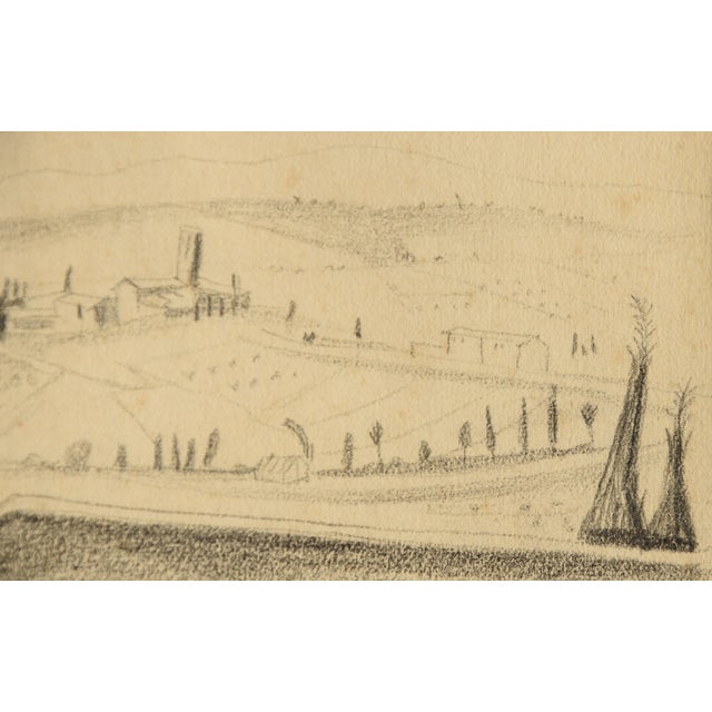 Richard Seewald, Mother & Child (San Gimignano, Tuscany), 1920s, Pencil and Handmade Paper, Framed For Sale - Image 9 of 12