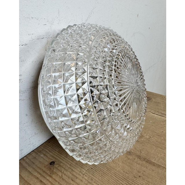 Vintage Glass Ceiling Light, 1970s For Sale - Image 6 of 18