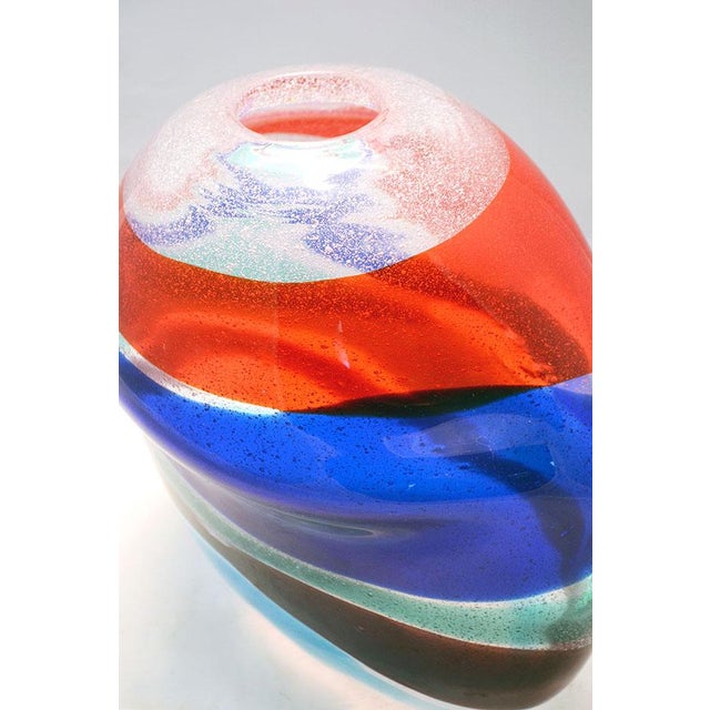 Fasce Vase in Murano Glass by Fulvio Bianconi for Cenedese, 1960s For Sale - Image 6 of 10