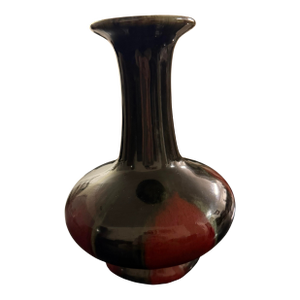 Vintage Chinese Porcelain Sang De Boeuf Oxblood Vase 10”