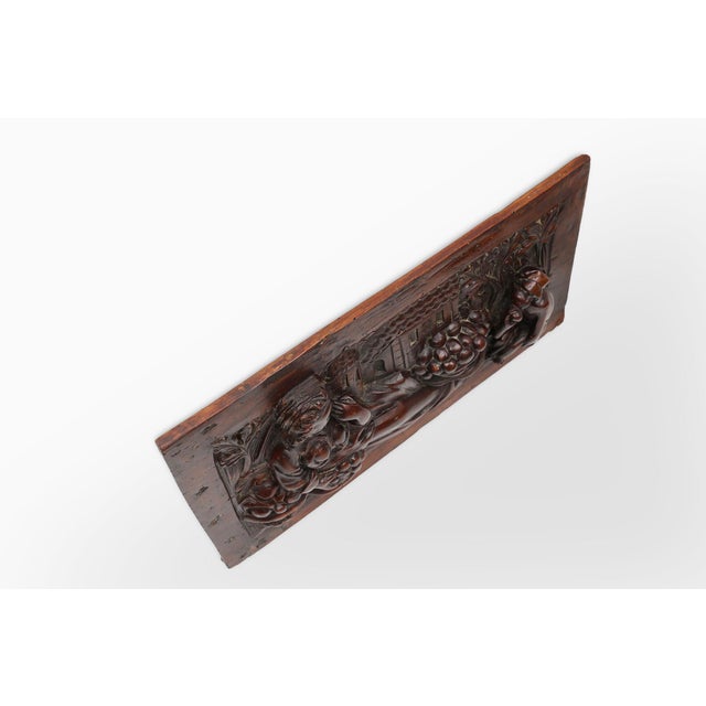 Gothic Hand-Sculpted Panel in Oak, Belgium, 17th Century For Sale - Image 5 of 11