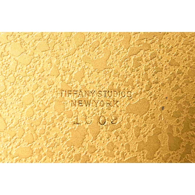 Tiffany Studios New York Zodiac Pattern Bronze Doré Letter Rack For Sale - Image 12 of 14