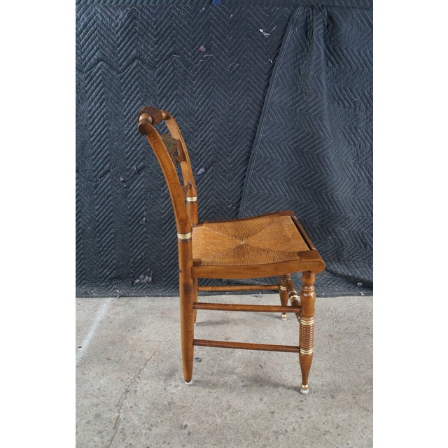 Ethan Allen Maple Hitchcock Hand Decorated American Eagle Side Chair For Sale - Image 6 of 12