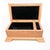 Mid-Century Modern Vintage Solid Wood Footed Jewelry Box With Contrasting Jet Black Velvet Interior For Sale - Image 3 of 3