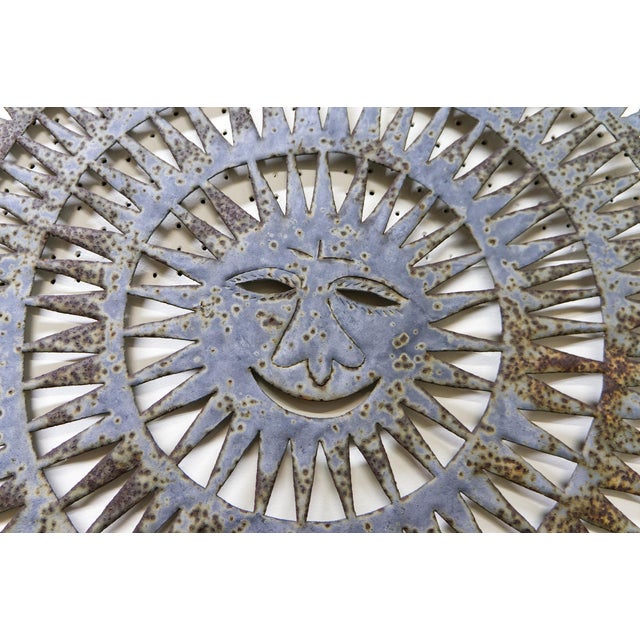 Hand Cut Metal Sun Wall Sculpture by Almann Ulysse For Sale - Image 4 of 5