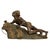 A fine & large antique French Art Deco bronze of a Native American scout or brave, by René-André Varnier, circa 1920. This...