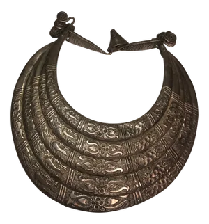Chinese Silver Ceremonial Artifact With Five Concentric Rings