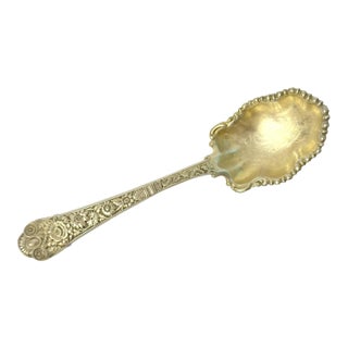 Late 19th Century Gorham Gold-Washed Sugar Shell Spoon For Sale