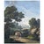 Paper Italian Artist, Bucolic Landscapes, 1800s, Watercolor on Cardboard, Set of 2 For Sale - Image 7 of 14