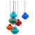 Multi-Colored Six Shades Cascade Pendant Designed from Peill & Putzler, 1968 For Sale - Image 14 of 14